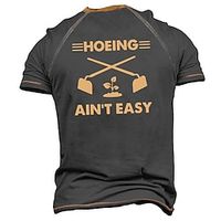 Men's T shirt Tee Henley Shirt Tee 3D Print Graphic Leaves Plus Size Henley Daily Sports Patchwork Button-Down Short Sleeve Tops Designer Basic Casual Classic Black / Summer miniinthebox - thumbnail