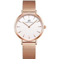 Kenneth Scott Women's Quartz Movement Watch, Analog Display and Stainless Steel Strap - K22519-RMKW, Rose Gold