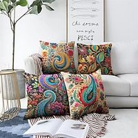 Mandala Paisely Bohemian Decorative Toss Pillows Cover 1PC Soft Square Cushion Case Pillowcase for Bedroom Livingroom Sofa Couch Chair miniinthebox