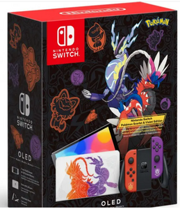 Nintendo Switch OLED Model Pokemon Scarlet & Violet Edition Console with Joy-Con Controllers, 64GB Storage