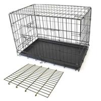 Mclovins 24 Double Door Foldable Dog Crate With Divider Size - 60X42.5X50Cm