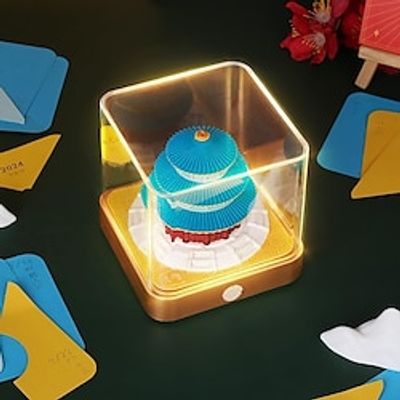 Time Piece Calendar, 2024 Desk Calendar With Led Lights, Creative Desk Calendar Diy Notes Notepad, 3D Art Calendar Paper Carving Gift House Sculpture Gift for School Home Office miniinthebox