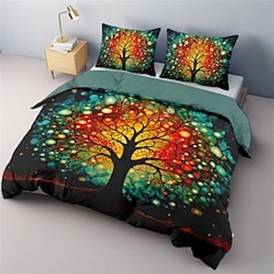 100% Cotton Duvet Cover The Tree of Life Pattern Duvet Cover Set Soft 3-Piece Luxury Bedding Set Home Decor Gift Lightinthebox 100% Cotton Duvet Cover The Tree of Life Pattern Duvet Cover Set Soft 3-Piece Luxury Bedding Set Home Decor Gift Lightinthebox
