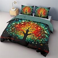 100% Cotton Duvet Cover The Tree of Life Pattern Duvet Cover Set Soft 3-Piece Luxury Bedding Set Home Decor Gift Lightinthebox - thumbnail