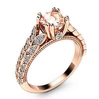 Ring 3D Rose Gold Silver Zircon Copper Gold Plated Precious Fashion 1pc 7 8 9 / Women's / Promise Ring miniinthebox - thumbnail