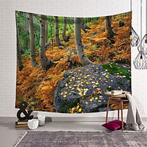 Landscape Forest Leaves Wall Tapestry Art Decor Blanket Curtain Hanging Home Bedroom Living Room Decoration Polyester miniinthebox