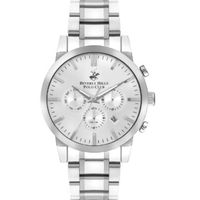 Beverly Hills Polo Club Men's JP25 Movement Watch, Multi Function Display and Metal Strap - BP3408X.330, Silver