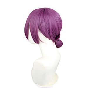 chainsaw man lace cos wig chainsaw man bomb demon purple pigtail model anime wig Lightinthebox
