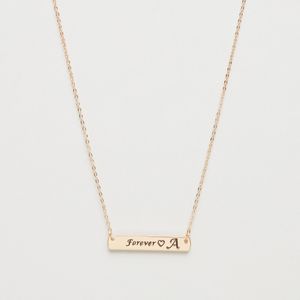 Sentiments Monogram Embossed Pendant Necklace