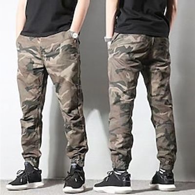 Men's Cargo Pants Cargo Trousers Camo Pants Pocket Camouflage Comfort Breathable Outdoor Daily Going out Fashion Casual Army Green Khaki Lightinthebox