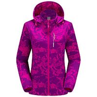 Women's Hiking Windbreaker Hoodie Jacket Hiking Skin Jacket Summer Outdoor Waterproof UV Sun Protection Windproof Quick Dry Outerwear Coat Top Hunting Fishing Climbing Purple Luo Girl 1969 Fuchsia Lightinthebox - thumbnail