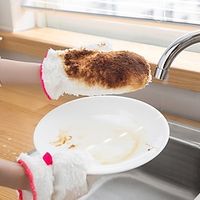 1 Pair Dishwashing Gloves Bamboo Fiber Dishwashing Towel Kitchen Cleaning Double-sided Brush Non Stick Oil Waterproof Gloves For Dishwashing Cleaning Sinks Washing Kitchen Stovetop Pot Lightinthebox - thumbnail
