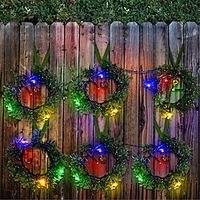Solar Christmas Wreath 24LED Colorful Light String Christmas Decorative Light Courtyard Garden Light Landscape Decorative Light Fence Light 1PC miniinthebox - thumbnail