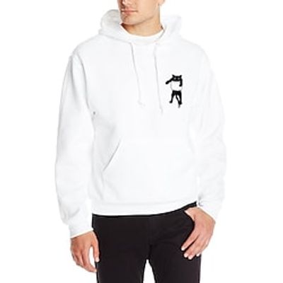 Men's Hoodie Black Purple Pink Royal Blue Orange Hooded Cat Sports  Outdoor Sports Streetwear Hot Stamping Basic Designer Casual Winter Clothing Apparel Hoodies Sweatshirts  Lightinthebox