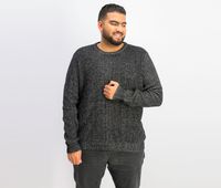Mens Ladbroke Twist Yarn Knit Sweater  Black - thumbnail