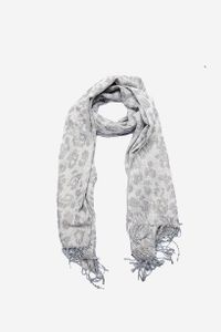 Womens Metallic Scarves 188 L x 70 W cm  Grey