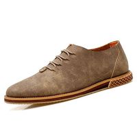 Men Vintage Microfiber Leather Stylish Lace Up Casual Shoes