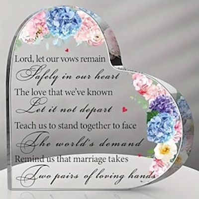 Acrylic Plaque Heart-shaped Valentine Gifts Anniversary Gift For Couple Engagement Gifts Valentine's Day Present For Couples Religious Gift Christian Gift For Woman Bible V Lightinthebox Acrylic Plaque Heart-shaped Valentine Gifts Anniversary Gift For Couple Engagement Gifts Valentine's Day Present For Couples Religious Gift Christian Gift For Woman Bible V Lightinthebox