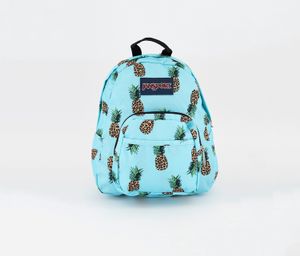 Womens Mini Half Pint Leopard Pineapples Backpack  Blue Combo