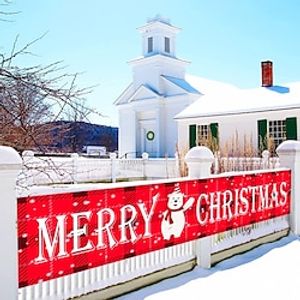 New Christmas Banner Happy Party Christmas Decoration Holiday Courtyard Flag Christmas Banner Lightinthebox