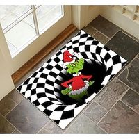 Halloween Christmas Bath Mat Cartoon Bath Tub Mat Anti-slip Cotton Blend Mat Lightinthebox - thumbnail