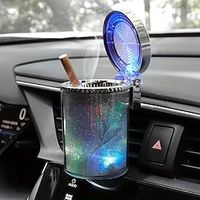 LED Light Ashtray Dual-Purpose Car Ashtray Car Accessories Colorful Lights Air Conditioning Outlet Colorful Ashtray Household Lightinthebox - thumbnail