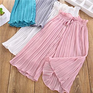 Kids Girls' Shorts 1 PC White Blue Blushing Pink Solid Colored Active 3-13 Years Lightinthebox