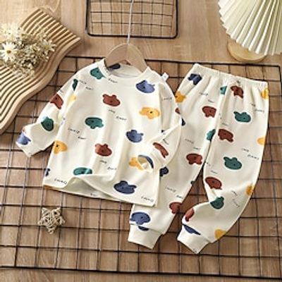 Kids Boys 2 Pieces Pajama Set Long Sleeve DeRong Suit-Manhua Car DeRong Suit-Xiongtou No. 2 DeRong Suit-White Bear Head Graphic Cartoon Crewneck Spring Fall Adorable Home 7-13 Years Lightinthebox Kids Boys 2 Pieces Pajama Set Long Sleeve DeRong Suit-Manhua Car DeRong Suit-Xiongtou No. 2 DeRong Suit-White Bear Head Graphic Cartoon Crewneck Spring Fall Adorable Home 7-13 Years Lightinthebox