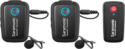 SARAMONIC BLINK500B2 Wireless Microphones Ultracompact 2-Person Wireless Clip-On Mic System With Lavaliers & Dual Receiver - (Pack of1), B07X3XNCXB