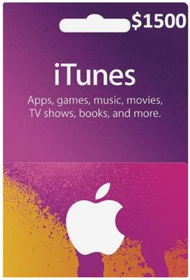 $1500 USA Apple iTunes Card (Email Delivery)
