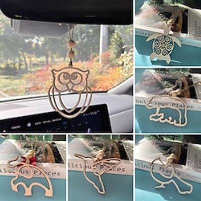 Christmas Tree Animal Ornament, Owl Decor Hanging Ornaments, Car Charm Accessories Hanging Decor, Lucky Hanging Ornament for Car, Home and Office miniinthebox