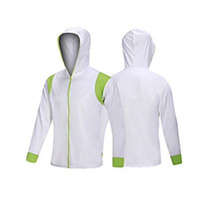 CAWANFLY Men's Hoodie Jacket Fishing Jacket Outdoor Long Sleeve UPF50 UV Protection Quick Dry Waterproof Zipper Lightweight Jacket Top Autumn / Fall Spring Summer Athleisure Fishing Camping  Hiking miniinthebox