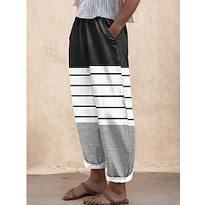 Women's Pants Trousers Long Side Pockets Active Fashion Street Daily Wear Yellow Pink S M Spring   Fall Lightinthebox