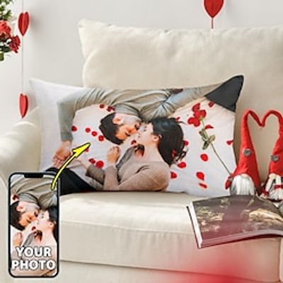 1PC Happy Valentine's Day Double Side Lumbar Pillow Cover Soft Decorative Rectangular Cushion Case Pillowcase for Bedroom Livingroom Sofa Couch Chair Personalized Valentine Gift Custom Made Lightinthebox