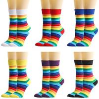 LGBT LGBTQ Rainbow Socks / Long Stockings Adults' Women's Gay Lesbian Pride Parade Pride Month Masquerade Easy Halloween Costumes Lightinthebox