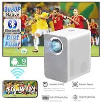 Factory Outlet F1 LCD Projector Built-in speaker Mini Handheld Pocket Portable Auto focus WIFI Projector 1080P (1920x1080) 3500 lm Android 9.0 Compatible with iOS and Android HDMI USB Lightinthebox - thumbnail