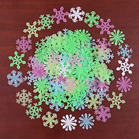 3D Six-color Luminous Snowflake Wall Stickers Set Holiday Party Children's Room Kindergarten Glass Wall Decoration Stickers Lightinthebox - thumbnail