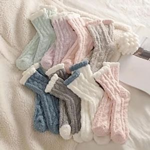 1 Pairs Fuzzy Floor Socks, Comfy  Warm Mid Tube Socks, Women's Stockings  Hosiery miniinthebox