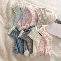 1 Pairs Fuzzy Floor Socks, Comfy  Warm Mid Tube Socks, Women's Stockings  Hosiery miniinthebox - thumbnail