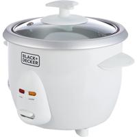 BLACK+DECKER 350W 0.6L Rice Cooker With Removable NonStick Bowl, Steaming Tray, Water Level Indicator And A Glass Lid With Cool Touch, For Healthy...