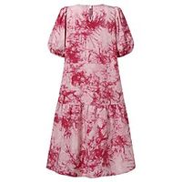 Women's A Line Dress Knee Length Dress Blue Yellow Blushing Pink Half Sleeve Print Modern Style Summer Round Neck Casual 2021 S M L XL XXL XXXL miniinthebox - thumbnail