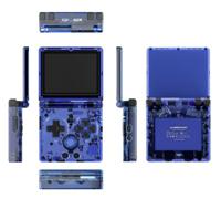 Anbernic Handheld Flip Retro Portable Game Console 3.5Inch 64GB Blue Transparent (RG35XXSP)