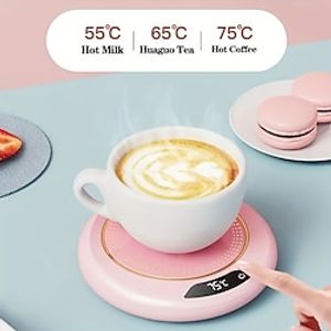 Mini Portable USB Cup Warmer Base 3 Gear Coffee Mug Heating Coaster Smart Thermostatic Hot Plate Milk Tea Water Heating Pad Heater miniinthebox