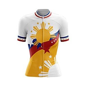 21Grams Women's Short Sleeve Cycling Jersey Summer Spandex Polyester Yellow Bike Jersey Top Mountain Bike MTB Road Bike Cycling Quick Dry Moisture Wicking Breathable Sports Clothing Apparel Lightinthebox