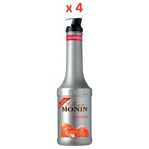 Monin Strawberry Fruit Mix - 1 Ltr Pack Of 4