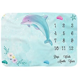 Mermaid Flanvet Baby Milestone Blanket Blanket Baby photo Photography props Creative photo background cloth Lightinthebox