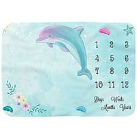 Mermaid Flanvet Baby Milestone Blanket Blanket Baby photo Photography props Creative photo background cloth Lightinthebox - thumbnail