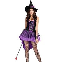 Dance Costumes Dress Lace Hollow-out Women's Halloween Performance Sleeveless Polyester Lightinthebox - thumbnail