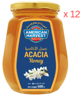 American Harvest Pure Acacia Honey Octa Jar 12X500G