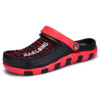 Men Knitted Fabric Splicing Breathable Slip On Casual Sandal